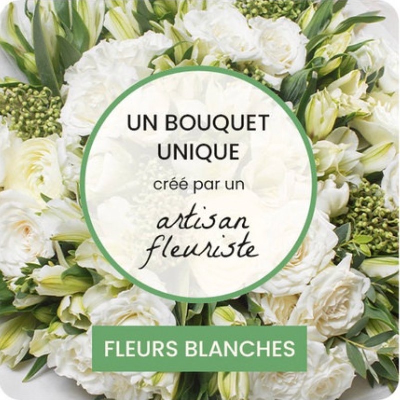 BOUQUET BLANC SURPRISE DU FLEURISTE DOM TOM