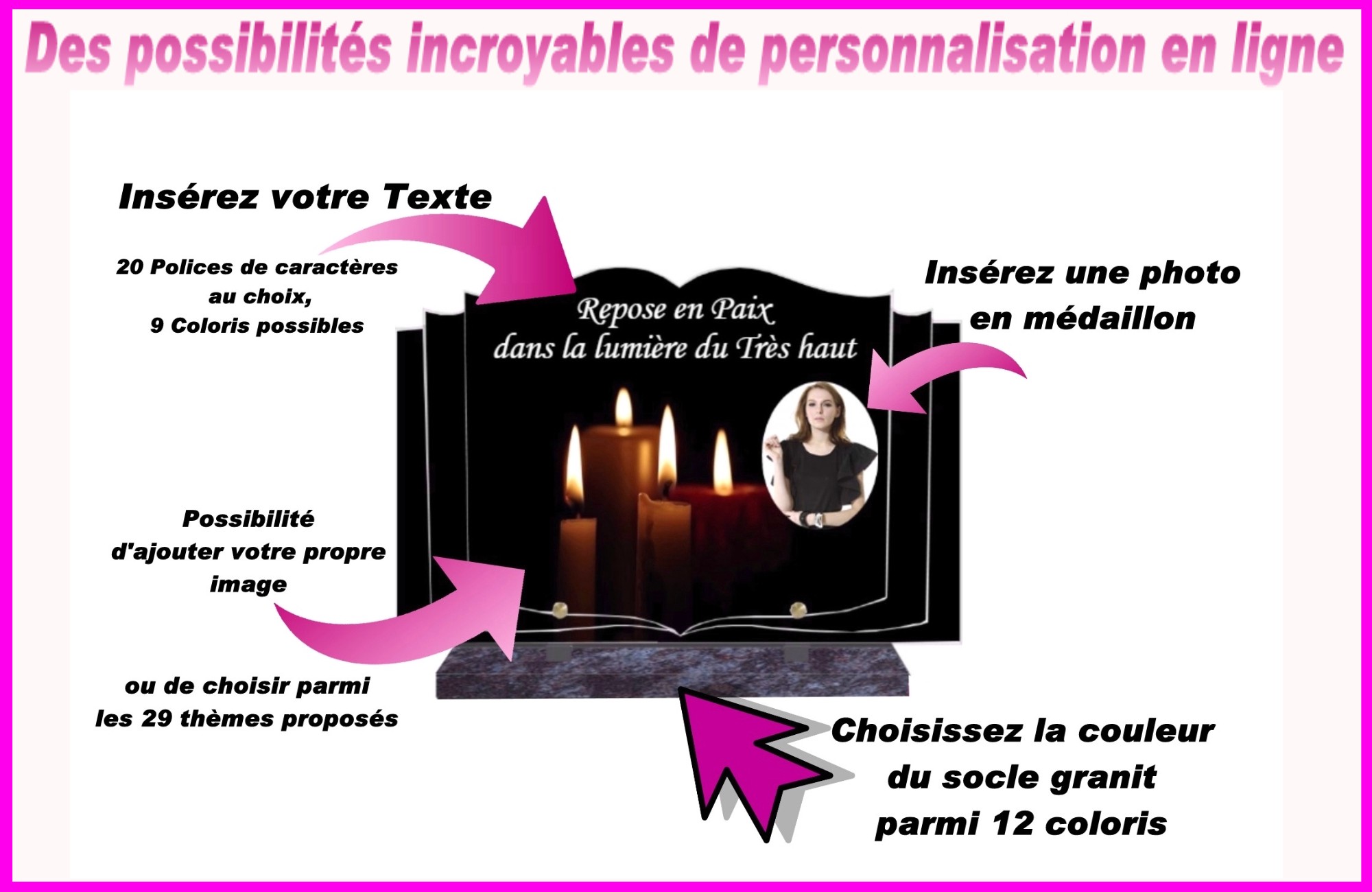 PERSONNALISATION PLAQUE FUNERAIRE SAINT-CYPRIEN 24
